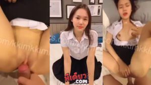 คลิปหลุดนักศึกษา Kkimkkimmy น้องคิมมี่ หรือน้องซันคิม ดาวโป๊ Onlyfans โดนผัวเย็ดสดรูหีอย่างน่าเย็ดเลย โดนกระแทกรูหีคาชุด xxx หนุ่มกระแทกแตกในรูหีน้ำเงี่ยนไหลเยิ้ม